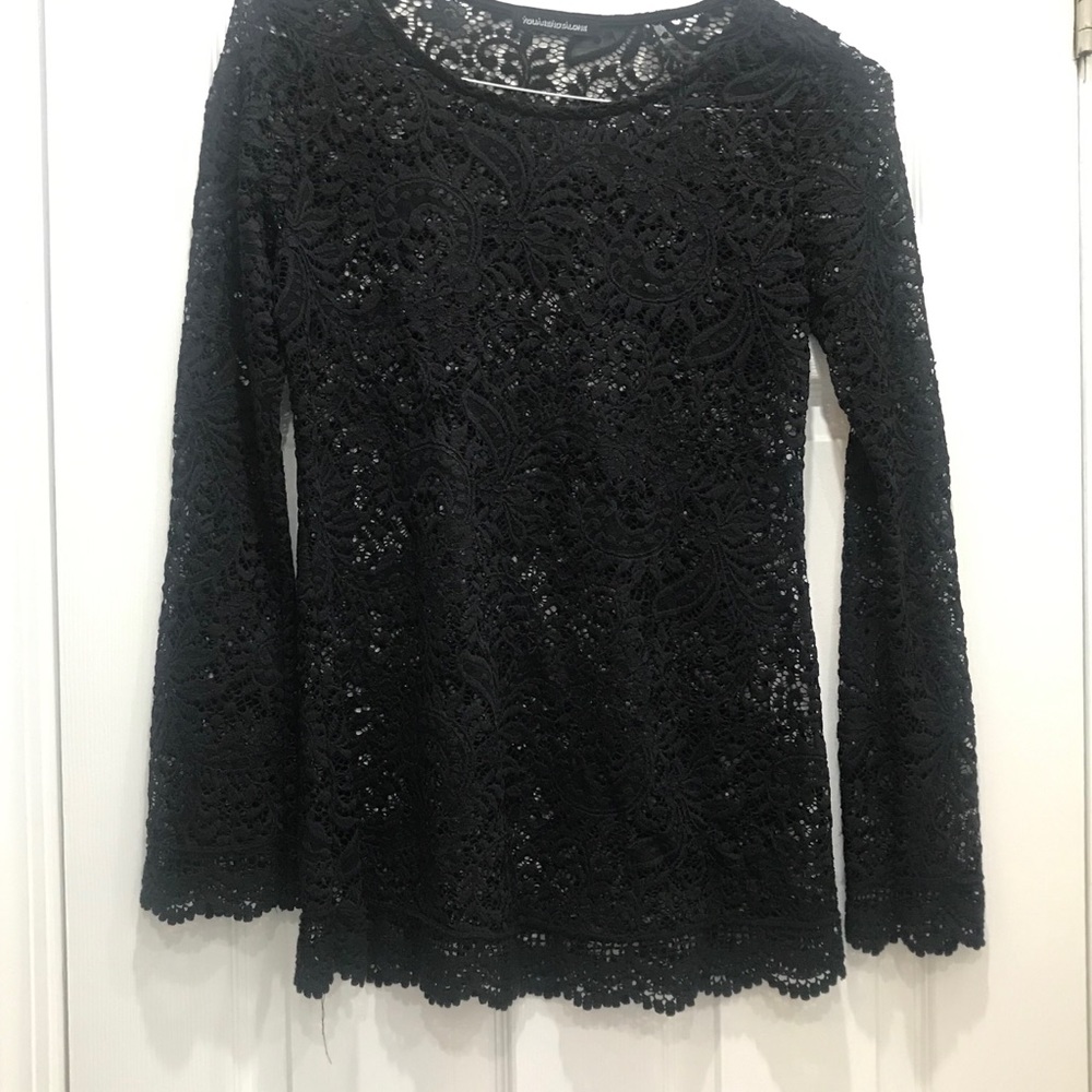 Long sleeve lace top